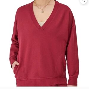 Champion Women's Red V-Neck Sweater
